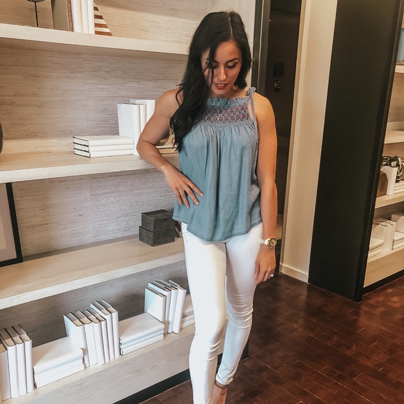 Melissa Denim Smock Top - Picture 3 of 4